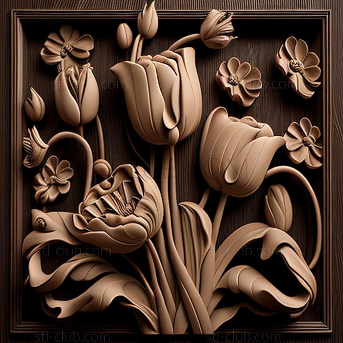 3D model Tulips (STL)